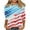 Style 7, variant on GERsome Womens 4th of July T Shirts 3/4 Length Sleeve Patriotic Tops Casual American Flag Shirts Crewneck Loose-Fit Blouses S-5XL