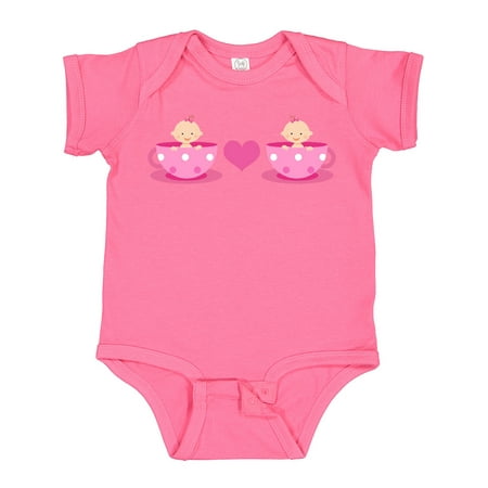 

Inktastic Tea Cup Twin Girls Gift Baby Girl Bodysuit