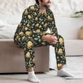 thumbnail image 6 of KLL Octopuses And Leaves Sleepwear Mens Flannel Pajamas,Long Cotton Pj Set, 6 of 7