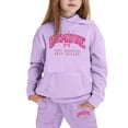 thumbnail image 4 of Gaexia Girls Outfits Set Winter Hoodie And Joggers Comfy Casual Kids Clothes With Stylish Print for Toddler To Teen, 4 of 4