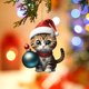 thumbnail image 1 of Christmas Kitty Car Pendant Backpack Pendant Christmas Home Decoration, 1 of 9