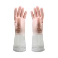 thumbnail image 1 of Guantes de limpieza para lavavajillas, guantes de cocina reutilizables y respetuosos con la piel con forro flocado de algodón, antideslizantes, 1 of 4