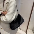 thumbnail image 3 of 2 piezas de moda de felpa axila bolsa bolsa peluda bolso de mano para otoño invierno negro y Yuyangstore Monedero de hombro para mujer, 3 of 8