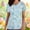 A293 Light Blue, variant on Easter Scrub Tops for Women Pink Floral Bunny Ear Eggs Print V Neck Short Sleeve Nursing Uniform with Front Pockets Breathable Holiday Medical Top
