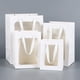 thumbnail image 5 of Bolsa de regalo portátil con flores y tarjeta blanca, bolsa de papel transparente con ventana para regalo, bolsa de regalo de cumpleaños con ventana, 5 of 5