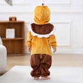 thumbnail image 6 of fnnxnal Kids Girl Brown Pancake Costume Hooded Flannel Jumpsuit for Hall-oween,Size 19-24 Months, 6 of 8
