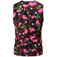 thumbnail image 5 of IROINNID Men's Sleeveless V-Neck Short Vest Print Casual Autumn And Winter Valentine's Day Suit Vest, 5 of 9