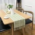 thumbnail image 5 of Vintage Table Runner with Tassel Wedding Family Dining Table Cloth Decorative Cloth Handmade Woven Farmhouse Cotton and Linen Table Mat, 5 of 5