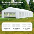 thumbnail image 4 of Quictent 20x50 Heavy Duty Party Tent Outdoor Canopy Tent Carport Wedding Event Shelter BBQ Wedding Tents for Parties with Storage Bags(Church), 4 of 8