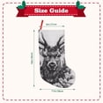thumbnail image 3 of Lsque Monochrome Deer Floral Pattern 18 Inch Christmas Stockings, Festive Holiday Stocking for Christmas Decorations Holiday Decor, 3 of 8