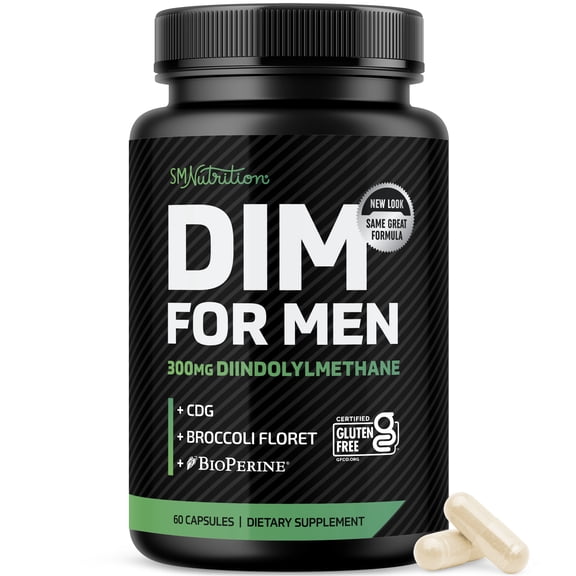 DIM 300mg | Estrogen Blocker & Hormone Balance for Men | Diindolylmethane Aromatase Inhibitor | 60 Ct