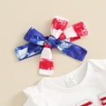 thumbnail image 5 of Okbabeha Baby Girl 4th of July Letter one-piece Romper+StripeStar Flag Flare Pants (3-18 Months), 5 of 7