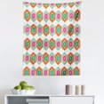 thumbnail image 1 of Ethnic Tapestry, Bohemian Geometric Traditional Folk Pattern Grungy Contrast Tones, Fabric Wall Hanging Decor for Bedroom Living Room Dorm, 5 Sizes, Orange Mint Green and Pink, by Ambesonne, 1 of 1