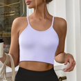thumbnail image 3 of SNKSDGM Female Women's Tank Tops Loose fit Workout Ribbed Tank Tops for Women Cropped Built in Bra Ladies Seamless Yoga Clothes Suspender Vest Slim Solid Color Sexy Fitness Body Suit M, 3 of 3