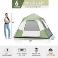 thumbnail image 3 of UBesGoo 6 Person Cabin Tent Instant  Tent  Camping, Large Water Resistant Cabin Family Tent Easy Setup Large Mesh Windows, Rainfly, Carry Bag, 3 of 7