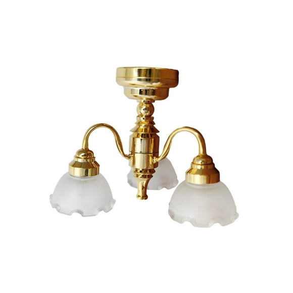 1:12 Ceiling Light Simulation Decor 1/12 Scale Dollhouse LED Ceiling Light