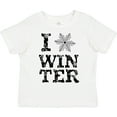 thumbnail image 3 of Inktastic I Love Winter Black and White Snowflakes Boys or Girls Toddler T-Shirt, 3 of 5