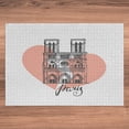 thumbnail image 5 of Ambesonne Notre Dame de Paris Jigsaw Puzzle Durable Cardboard, Broken Heart, 1000 pcs, Blush and Charcoal Grey, 5 of 5