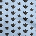 thumbnail image 1 of oneOone Velvet Light Dusty Blue Fabric Tea Kettle Craft Projects Decor Fabric Printed By The Yard 58 Inch Wide-W2, 1 of 4