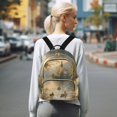thumbnail image 7 of JIALIOU Mini Backpack Purse for Women Quilted Casual Daypack Small Travel Shoulder Bag, Ducks Swimming in Lake at Sunrise, 7 of 7