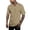 Khaki, variant on Mfakffe V Neck Mens T-Shirts Short Sleeve Summer Comfort T Shirts for Men V Neck Breathable Comfy T Shirts for Men Solid Tees
