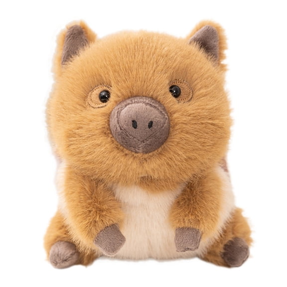 Brown Striped Pig Stuffed Animal -5.9 '' Cute Soft Piggy Plush Toy, Fun Pet Plush Doll Home Decor Gift