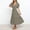 Army Green, variant on Bnwani Maxi Dresses,Summer Dresses,V-Neck,Drawstring,Short Sleeve,Flare,Navy,L