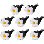 8 Pcs White Flower Shape Air Vent Clip Car Interior Decoration Air Conditioning Outlet Clip Car Air Freshener Clip Car Interior Accessories