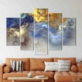thumbnail image 5 of Yellow And Blue Art, Abstract Wall Decor, Yellow Cloudy Printed, Abstract Cloudy Printed, Blue Cloudy Printed, Contemporary Printed, Canvas Wall Decor - Natural Framed, 5 of 9