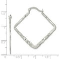 thumbnail image 3 of White Sterling Silver Earring Hoop Women'S 33 mm 1, 3 of 3