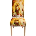 thumbnail image 2 of Autumn Pumpkin Chair Covers Set of 6 Thanksgiving Chair Slipcovers Removable Washable Stretch Chair Slipcover Chair Protector for Kitchen Party, 2 of 5