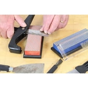 DMT 6-in Diamond Whetstone Fine 600 Grit Knife Sharpener, Red, with Plastic Cover