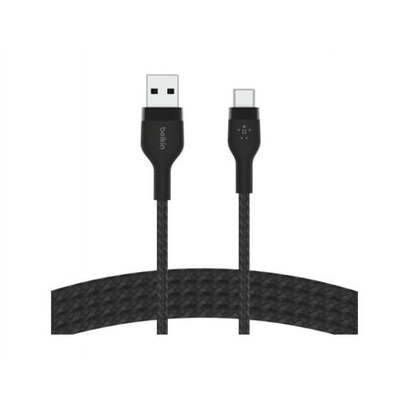 Belkin CAB010bt1MBK 3.28 ft. Boost Charge Pro Flex USB-A To USB-C Cable - USB-USB-C Data Transfer Cable, Black