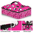 thumbnail image 2 of Iauyy Casserole Carrier for Hot Food Insulated Casserole Travel Carry Bag with Lid Food Warmer Bag for Party/Picnic,Black Cartoon Skull Background, 2 of 7