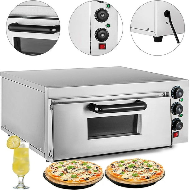 VEVOR Commercial Pizza Oven 2200W Stainless Steel Pizza Oven Countertop