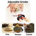 thumbnail image 4 of Floral Kitchen Blender, Silver Food Blender, Stainless Steel Black Pepper Grinder Manual Steel Movement Glass Seasoning Box Seasoning Pot Peppercorns, 4 of 7