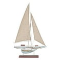 thumbnail image 1 of Benzara Wood Sailing Boat Nautical Maritime Decor, 22-Inch by 14-Inch, 1 of 9