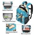 thumbnail image 5 of JIALIOU 14" Laptop Backpack Waterproof Airline Approved Stylish Casual Daypack for Travel Business College Work, Starfish with Sunglasses, 5 of 8