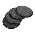 thumbnail image 1 of Unique Bargains Patins pour Meubles, 4 Pcs 1 8/9 Pieds - Patins Ronds en Feutre, Réutilisables pour Tapis (Noir), 1 of 5