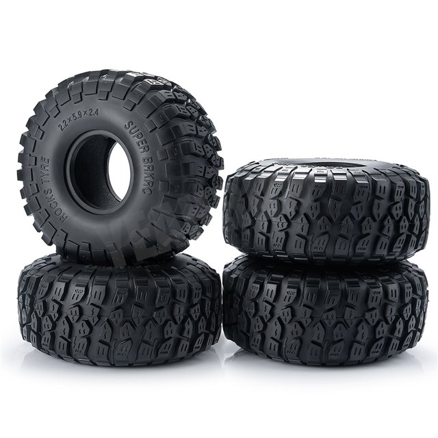 Vogacara RCGOFOLLOW-neumáticos de ruedas sobre orugas de 1,9 pulgadas, 120mm de diámetro, 52mm de ancho, 1/10 SCX10 D90 TRX4 TF2 CC01 Capra Kits de construcción modelo TYPE1