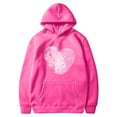 thumbnail image 5 of Penkiiy Womens Fashion Casual Valentines Day Printing Long Sleeve Tops Hoodie Sweatshirts 2XL Hot Pink, 5 of 5