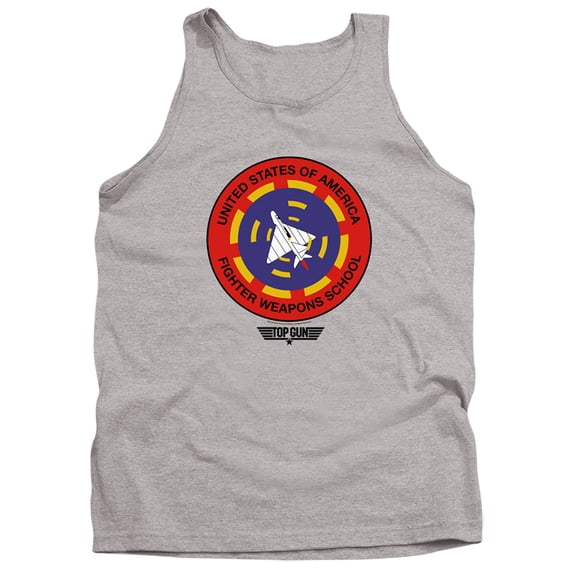 Top Gun Fighter Weapons School Unisex Adult Tank Top for Men and Women, Athletic Heather, Small