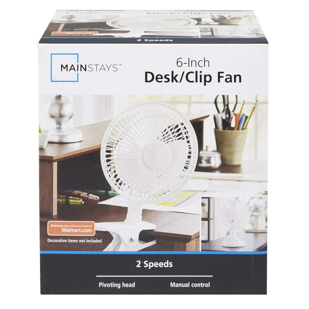 MAINSTAYS 6 INCH DESK/CLIP FAN 2 IN 1, CDF6