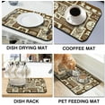 thumbnail image 3 of 2 Pieces Waterproof Coffee Bar Mat Coffee Dish Drying Mat for Kitchen Countertops Reusable Bar Mat for Coffee Maker Mats, Countertop Spill Mats, 12" x 19.2", 3 of 6