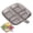 Transparent gray, variant on 4-Compartment Dipping Sauce and Side Dish Plate, Plastic Ingredient Prep Tray with Handle for Kitchen, Versatile Appetizer and Fruit Serving Dish, 6.5 x 7.8 Inches