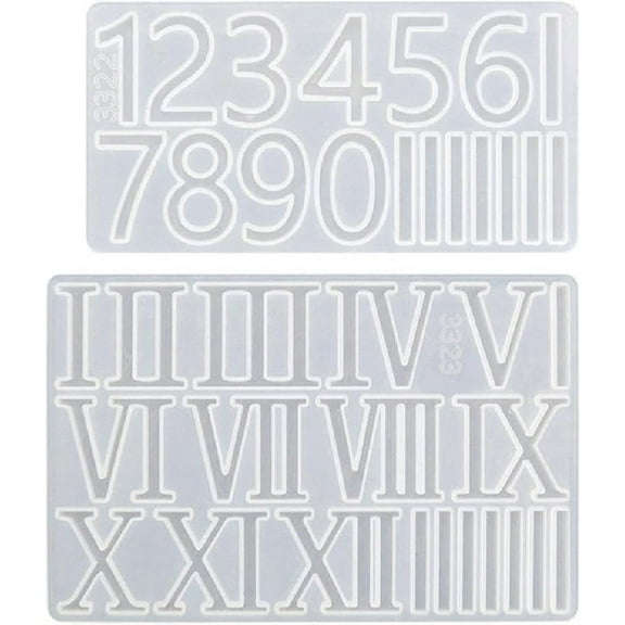 Clock Roman Arabic Numeral Mold Silicone Epoxy Resin Pendant Mold For Handmade Ornaments Crafts Making Home Decorations Roman Numeral Silicone Molds