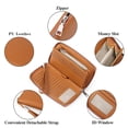 thumbnail image 3 of Monedero de mujer, monedero con cremallera de cuero blindado RFID MFZFUKR CPB-US-PSF1050-4, 3 of 5