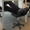 thumbnail image 4 of Footrest Stool Under Desk, Adjustable Footrest Ottoman Stool, Mobile Footrest with Wheels, Leg Rest for Home or Office Use (Black), 4 of 8