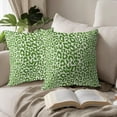 thumbnail image 5 of Lime Green White Leopard Print Pillow Covers 18x18 Inch Set of 2 Cheetah Animal Spots Decorative Throw Pillows For Couch Farmhouse Chinoiserie Pillow Cases Home Decor For Room Sofa Bed Porch Outdoor, 5 of 6