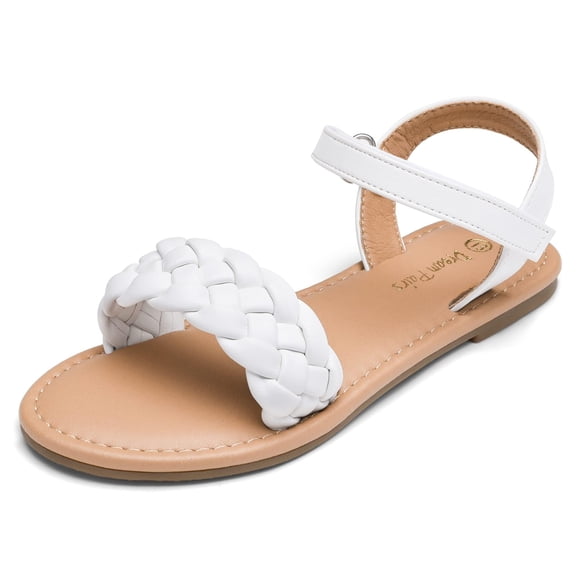 Sandalias para Niñas DREAM PAIRS SDSD222K Blancas Trenzadas Planas